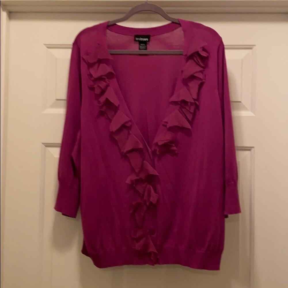 Lane Bryant embellished V-neck cardigan, Sz 22/24
